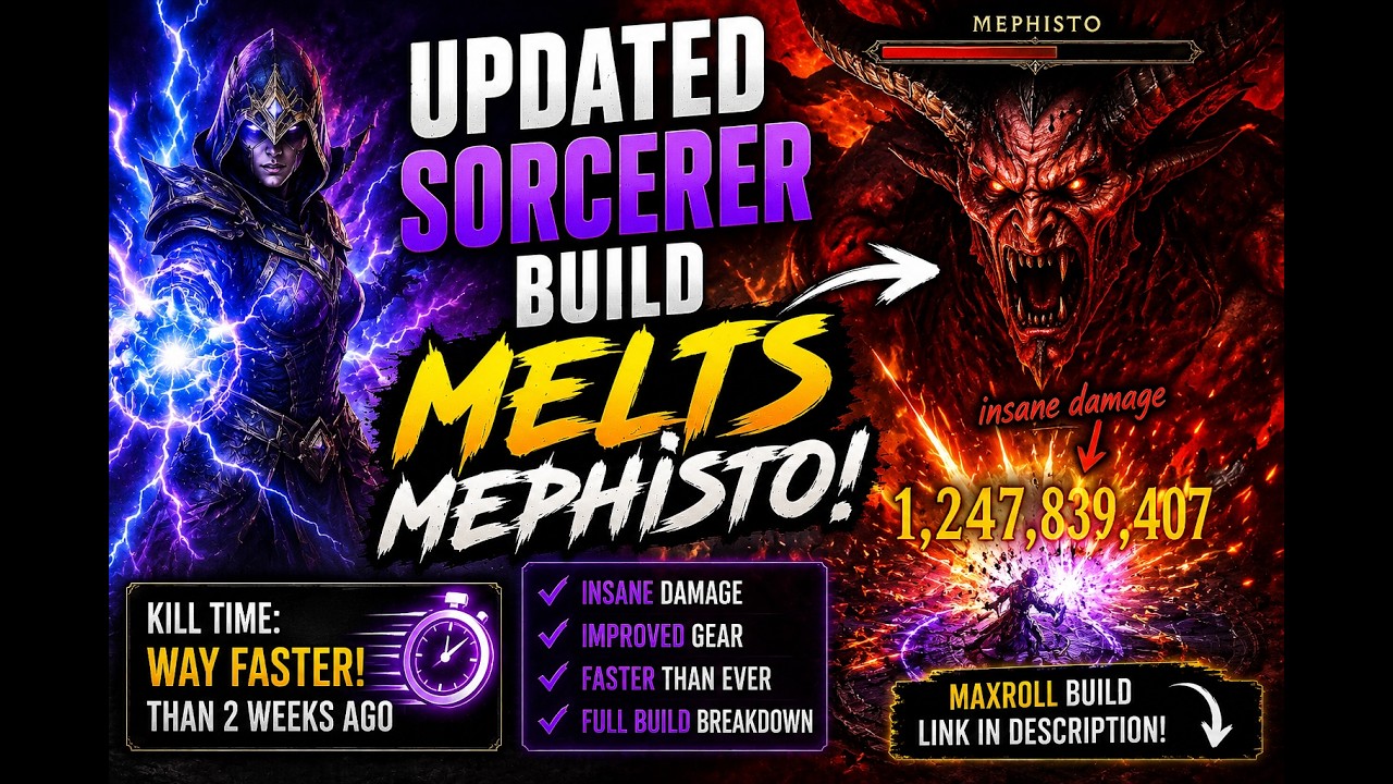 UPDATED Sorcerer Build MELTS Mephisto in Seconds 💀 (Season 13)