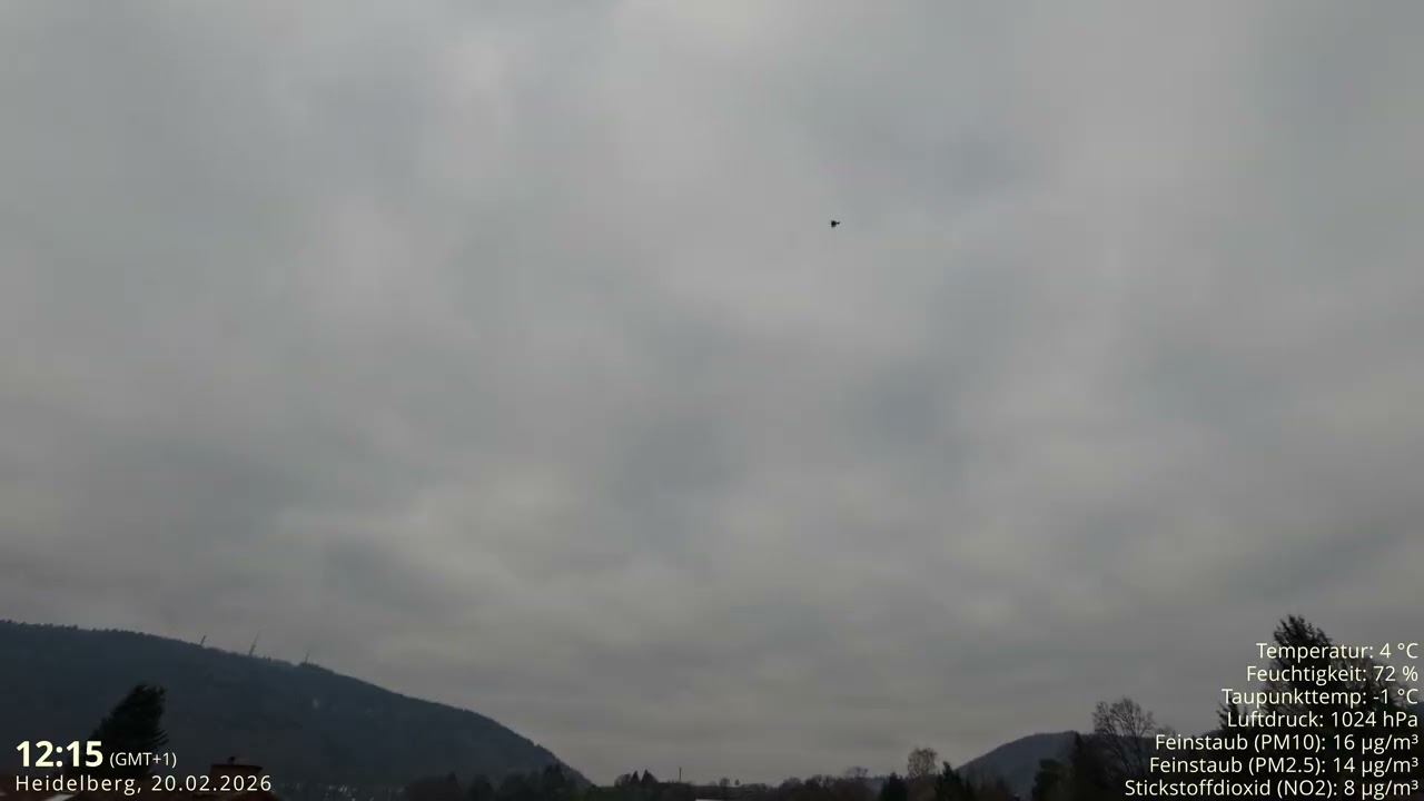 20.02.2026 Wolkentagebuch 🌤 Der Himmel im Zeitraffer 🌤 Cloud Timelapse