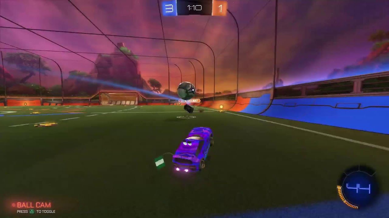 Rocket league gameplay with no mic