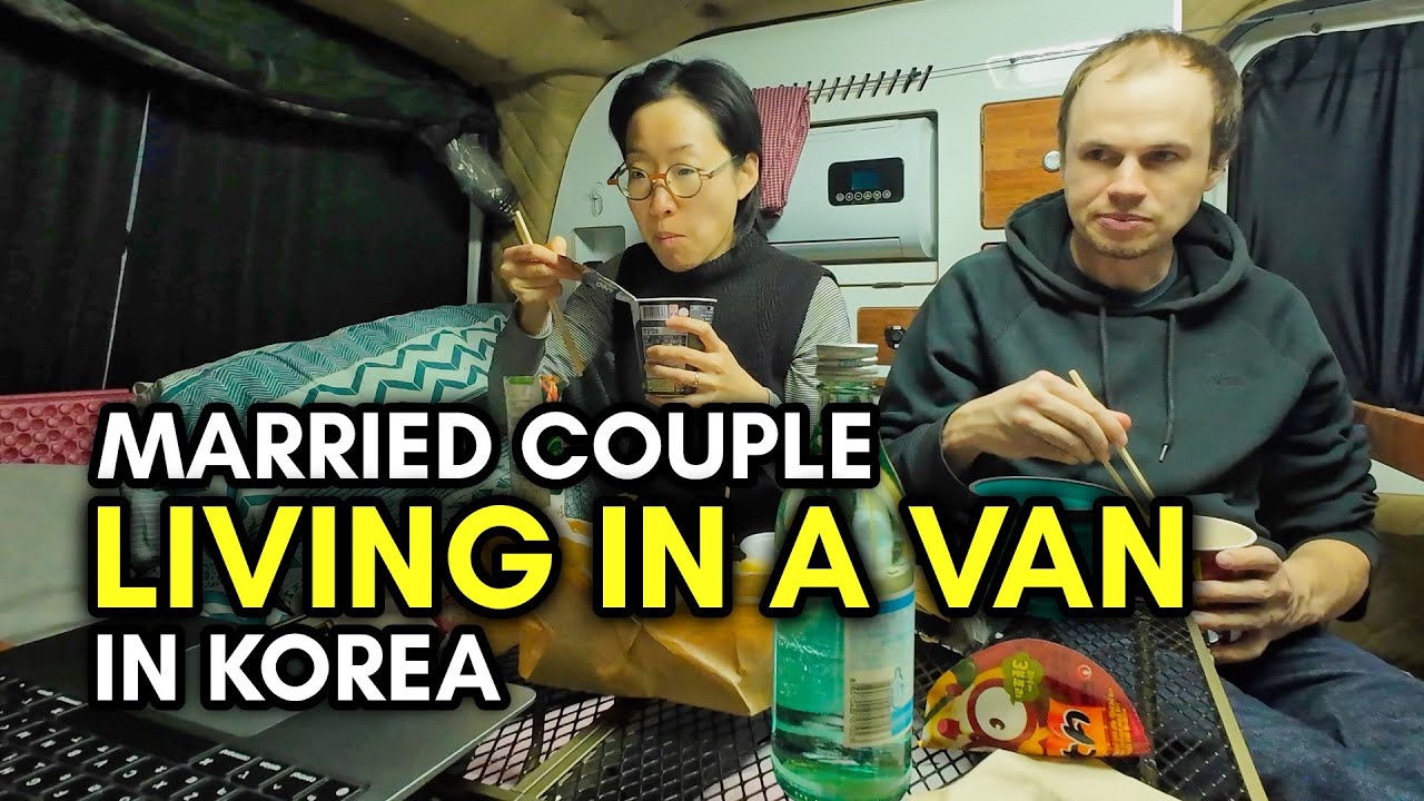 Повседневная жизнь семейной пары в фургоне в Корее 🇰🇷 Исследуя Тэбу-до