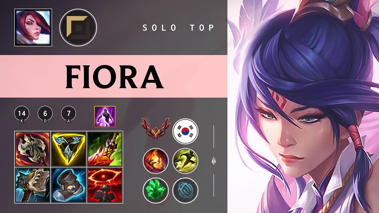 Fiora Top vs Renekton - KR Grandmaster Patch 26.05