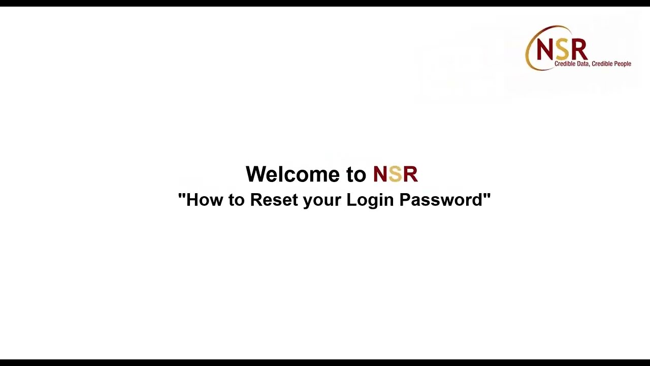 Reset login and password for your National Skills Registry (NSR) profile