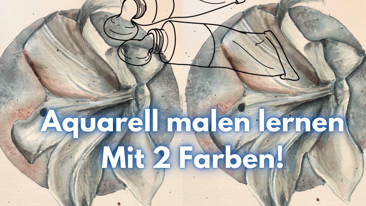 So lernst du SCHNELL Aquarell malen | mit nur 2 Farben!
