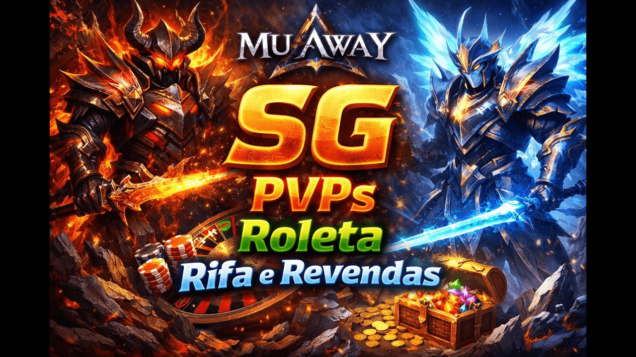 ⚔️🔥MU AWAY PVPs NA ROLETA + Rifas AO VIVO!