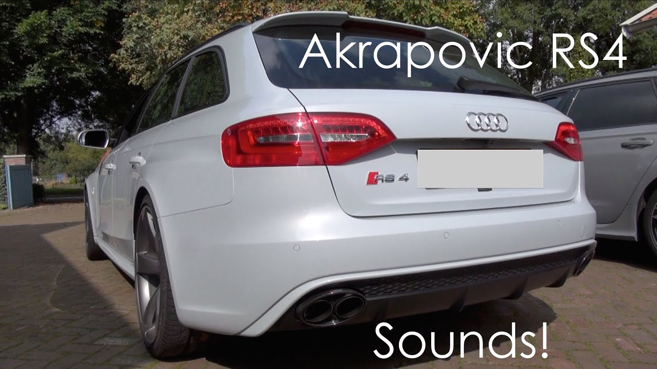 (HD) Audi RS4 Avant B8 w/ Akrapovic exhausts in Action! LOUD Accelerations, Revs, Downshifts etc.