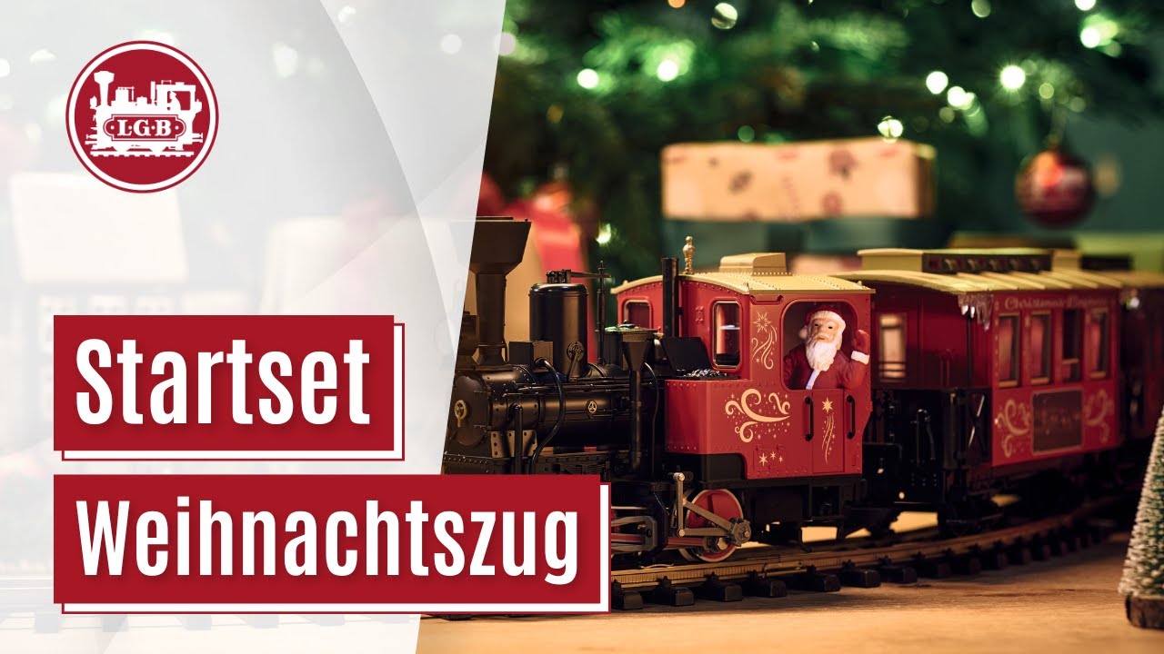 Weihnachten mit LGB 🎄 Startset Weihnachtszug 🚂 Tenderlok mit Raucheinsatz und 2 Personenwagen