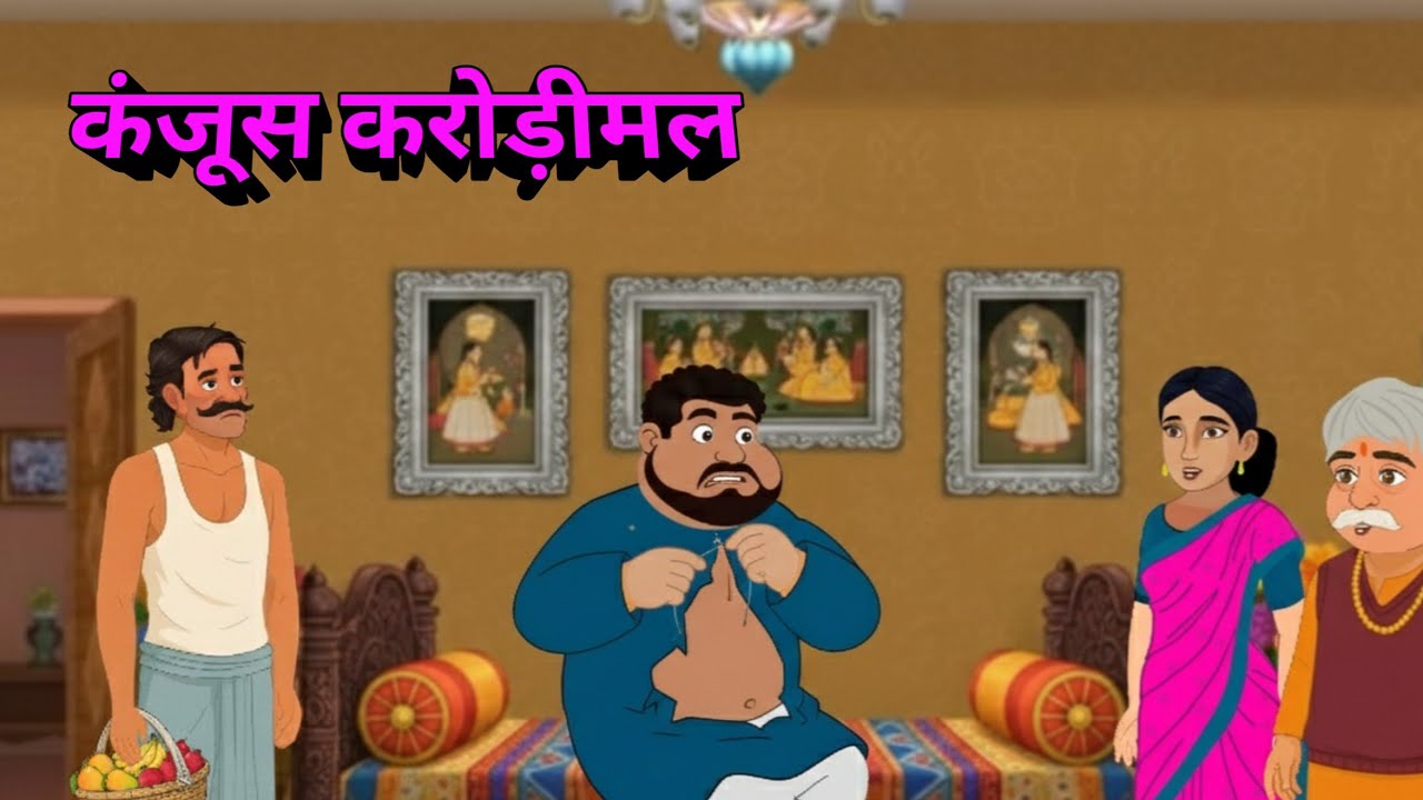 कंजूस करोड़ीमल |Cartoon Story| Moral Story |Hindi Cartoon|Animation Story|village Cartoon|Kahani