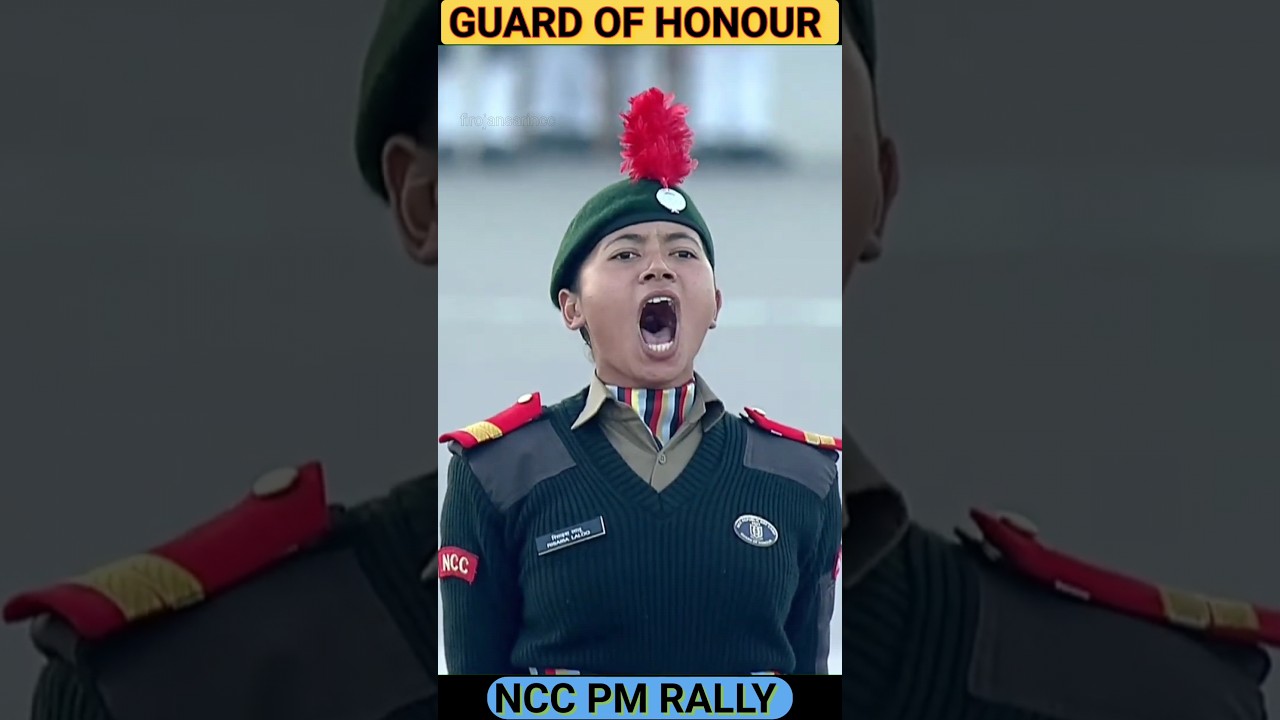 NCC GIRL CADET POWER 🇮🇳 | GUARD OF HONOUR 🔥#ncc #rdc #shorts