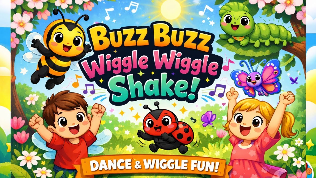 Busy Bee Wiggle Dance 🐝 | Buzz & Shake Fun for Kids #nurseryrhymes #kidssongs #kids