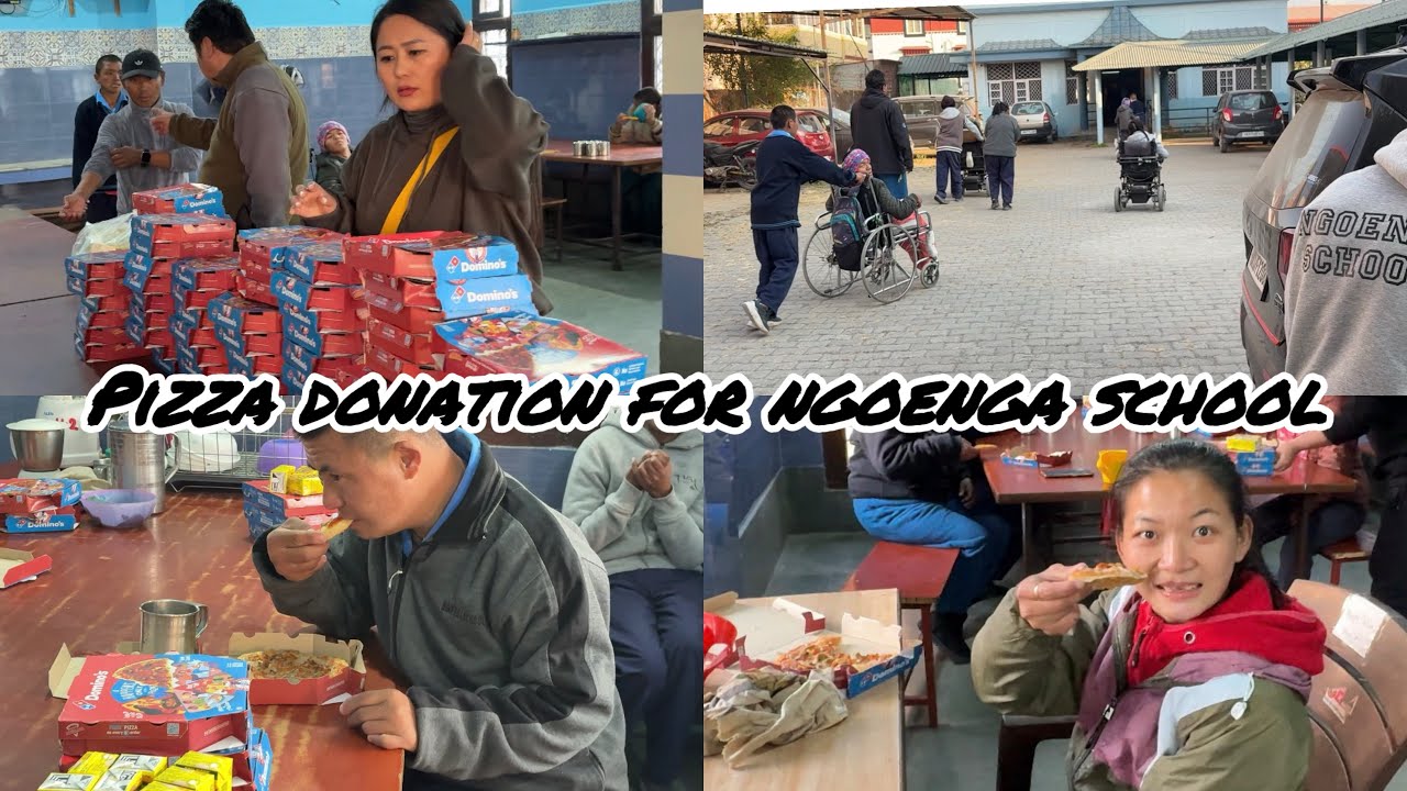 PIZZA 🍕 & JUICE 🥤 DONATION FOR NGOENGA SCHOOL 🏫 || TIBETAN VLOGGER #tibetan #video #vlogger #happy 