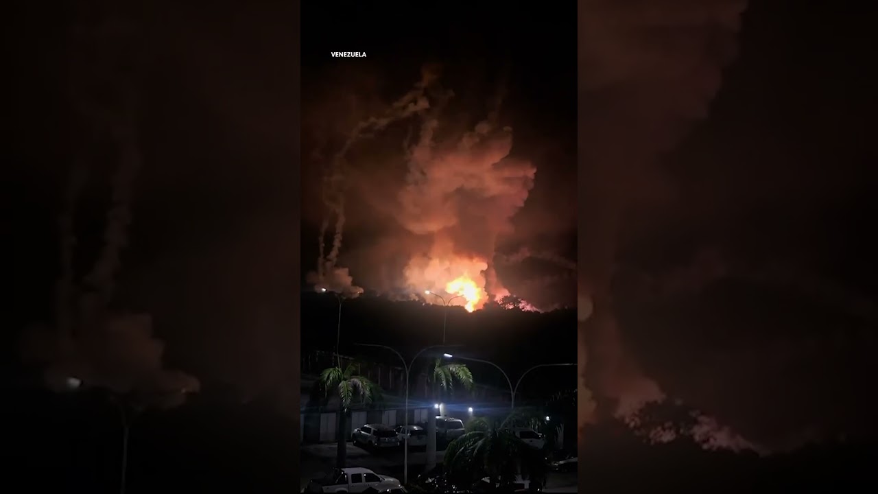 Ciudadanos captaron el ataque militar de EE.UU. a Venezuela en el que capturaron a Nicol&aacute;s Maduro