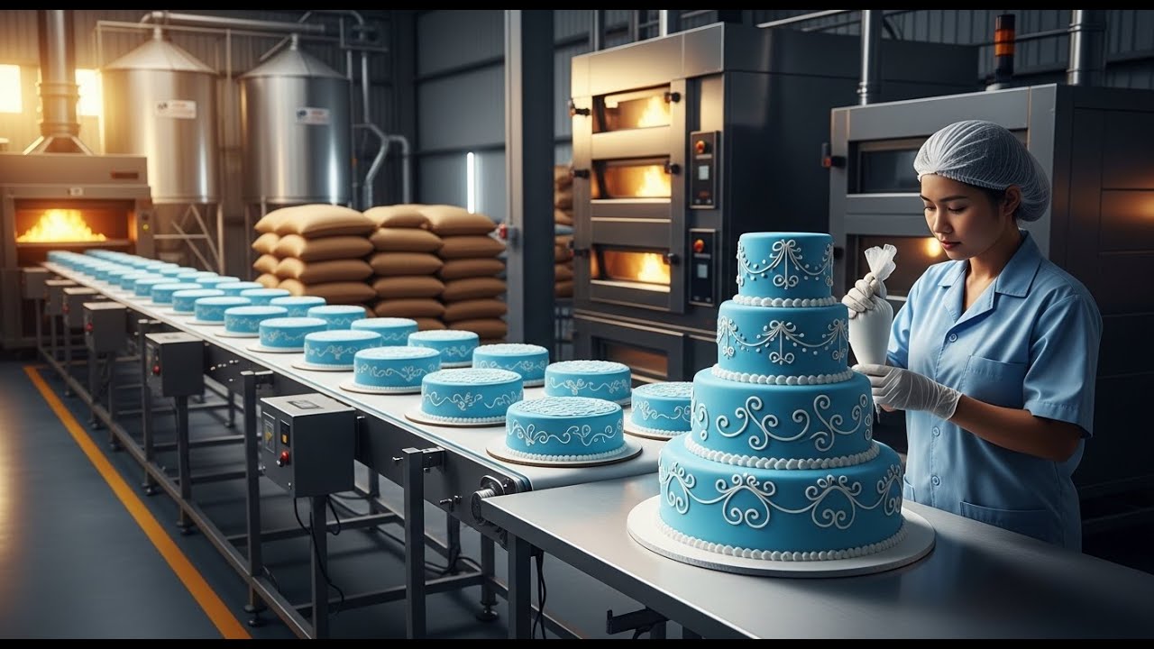 Inside a Modern Birthday Cake Factory: From Wheat to Final Product