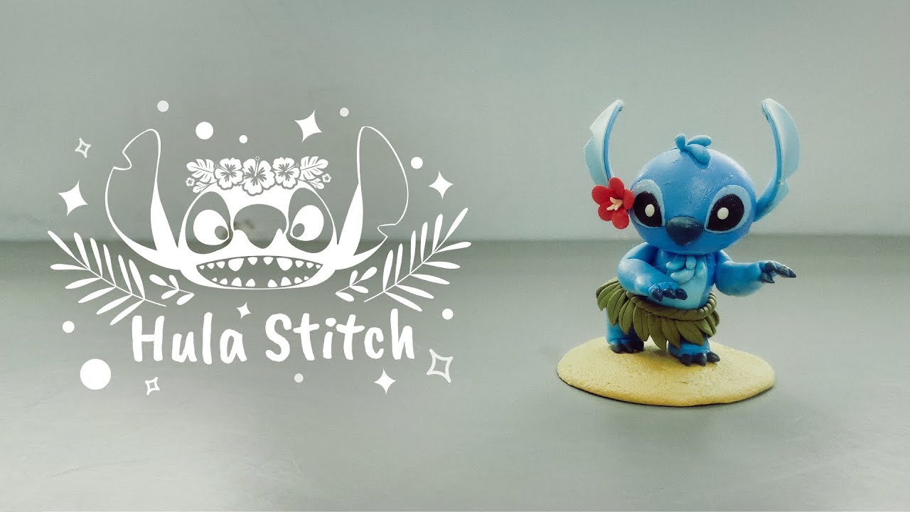 Hula Stitch | Making Stitch Clay Tutorial - Foam Clay Stitch Ideas - DIY Air Dry Clay Stitch Figure