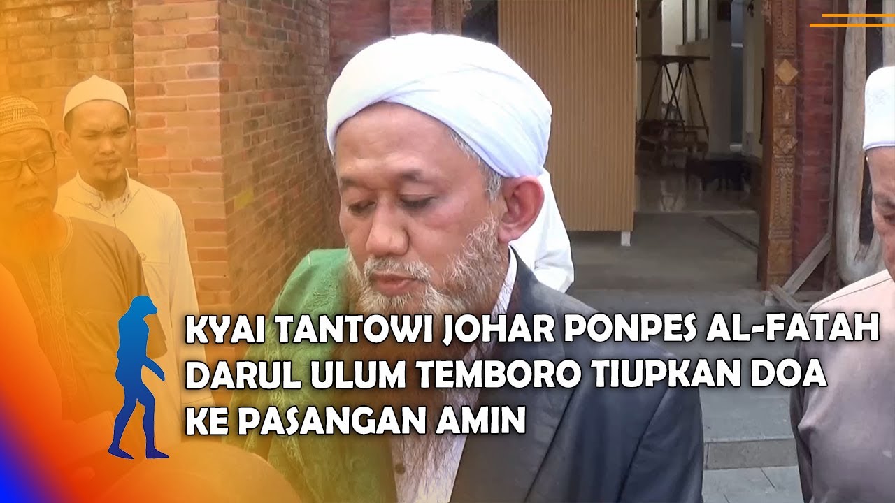 MAGETAN - Kyai Tantowi Johar Ponpes Al-Fatah Darul Ulum Temboro Tiupkan Doa Ke Pasangan Amin