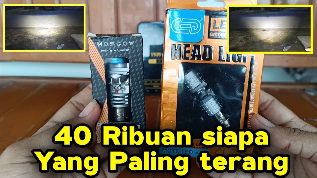 Duel Lampu H6 🔥 Moscow K1 VS CED M2 OSL mana yang paling terang lampu H6 pnp bebek matic ini