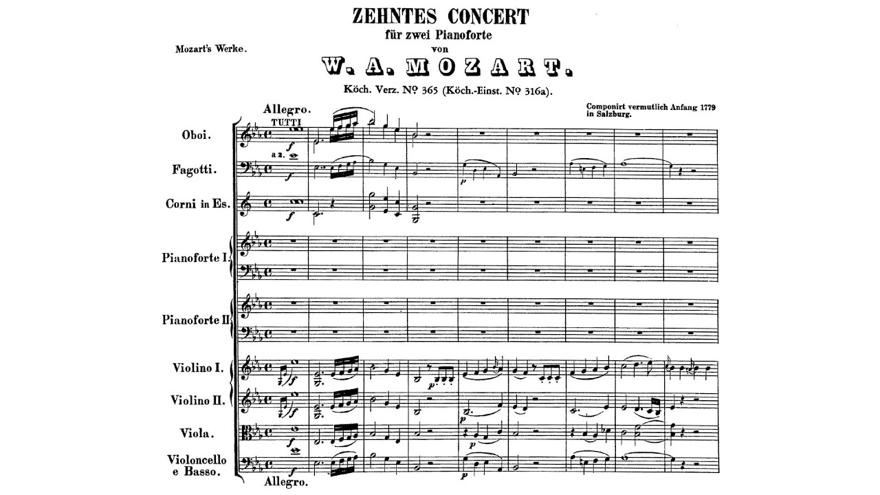 Mozart: Concerto No. 10 for Two Pianos in E♭ major, K.365 [Jussen Brothers/Marriner]