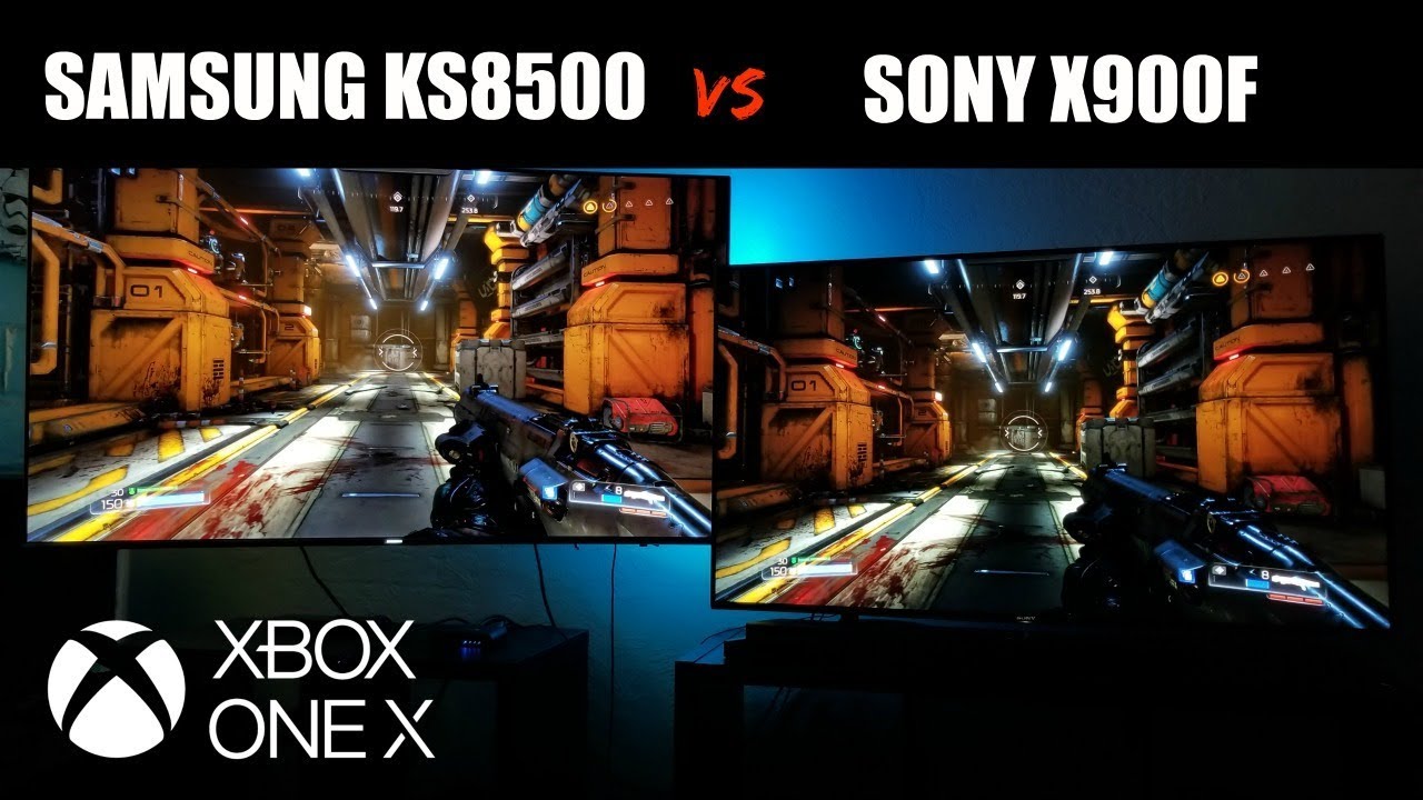 Sony X900F and Samsung KS8500 Side by Side Comparison with Xbox one X