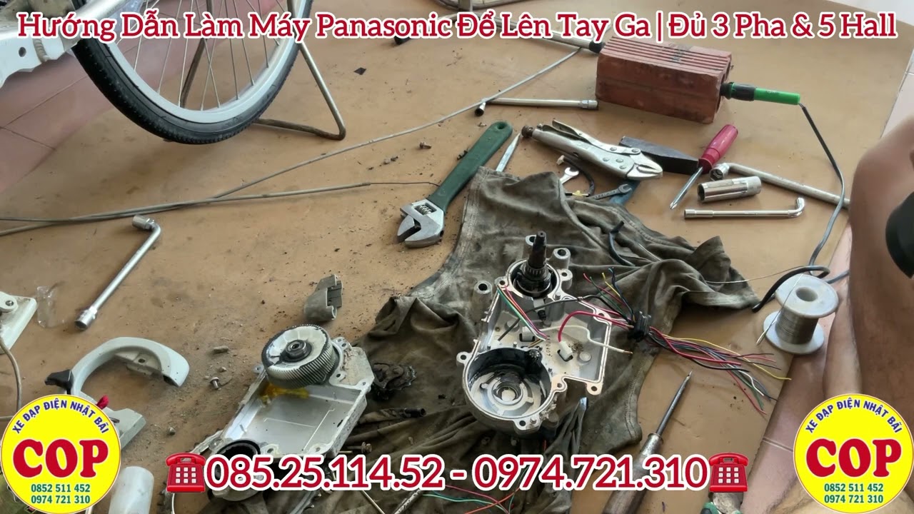 [127] Hướng Dẫn Làm Máy Xe Trợ Lực Nhật Để Lên Tay Ga | Đủ 3 Pha 5 Hall #xedapdiennhatbaicop