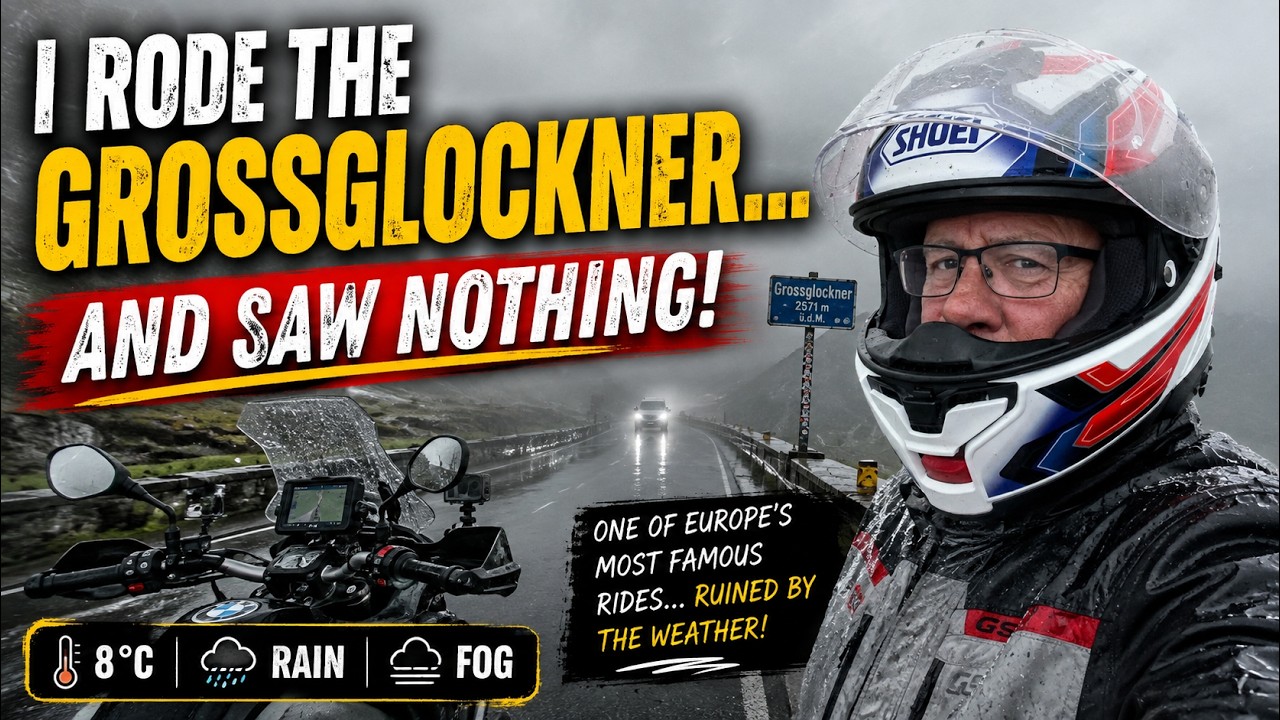 Grossglockner 8&deg;C Rain & Fog What a Disaster. This Was NOT the Grossglockner Ride I Dreamed Of 🌧️🏍️