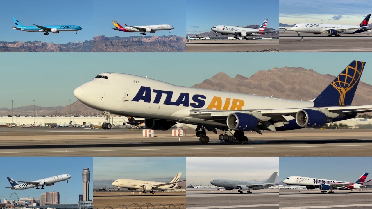 January 2026 | Las Vegas (LAS) Heavy Aircraft Planespotting Compilation