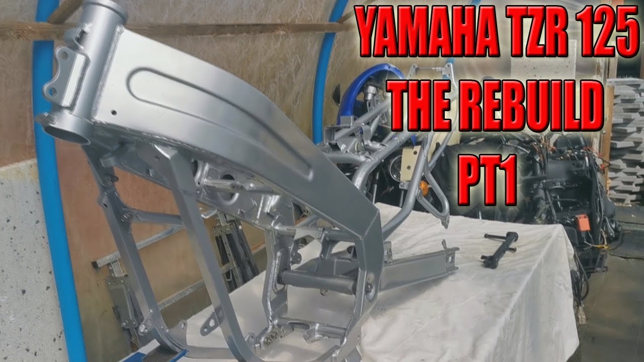 Yamaha TZR 125 Forks Fitted To Frame.