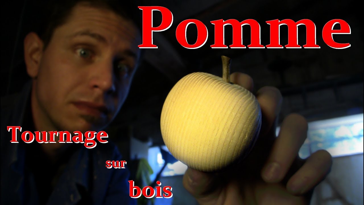Woodturning APPLE - tourner une POMME en bois