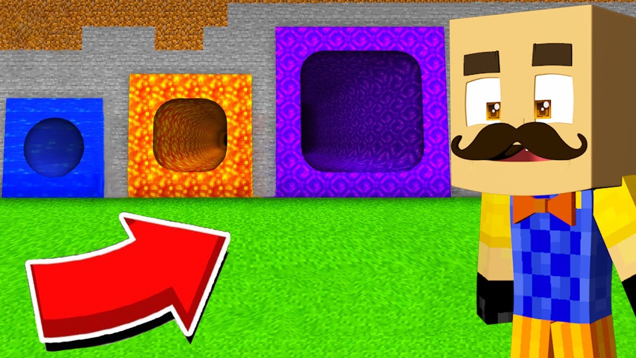 ჩინჩინა VS ჯუმბერა VS Hello Neighbor პორტალი მაინქრაფთში!