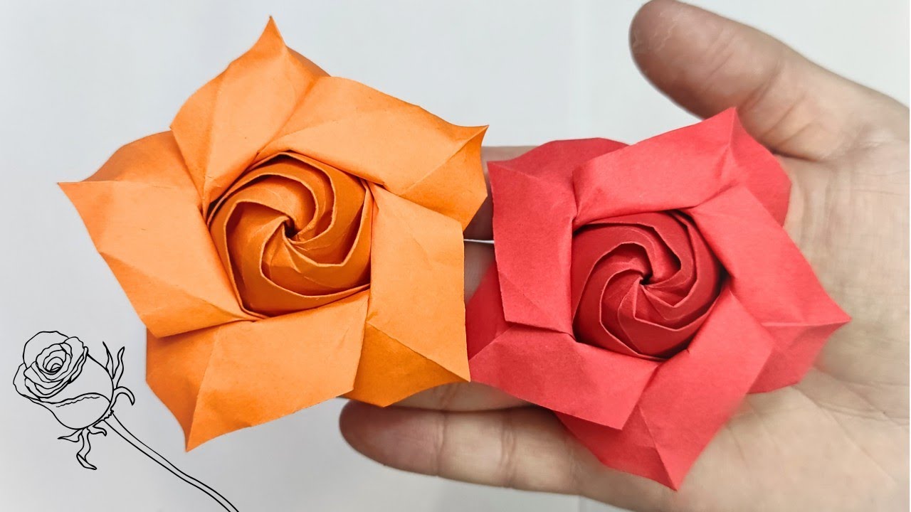 Origami ROSE by Naomiki Sato 🌹 How to make a paper roses