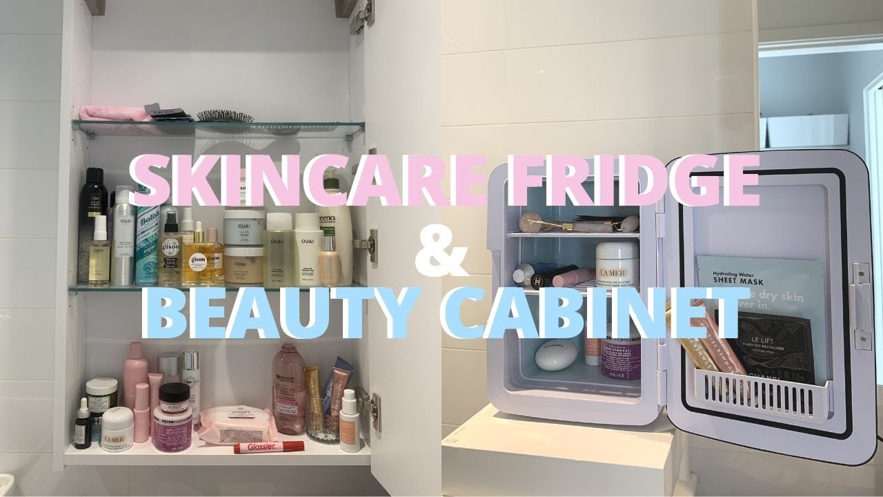 WHAT'S IN MY SKINCARE FRIDGE + BEAUTY CABINET? | Emma Rose