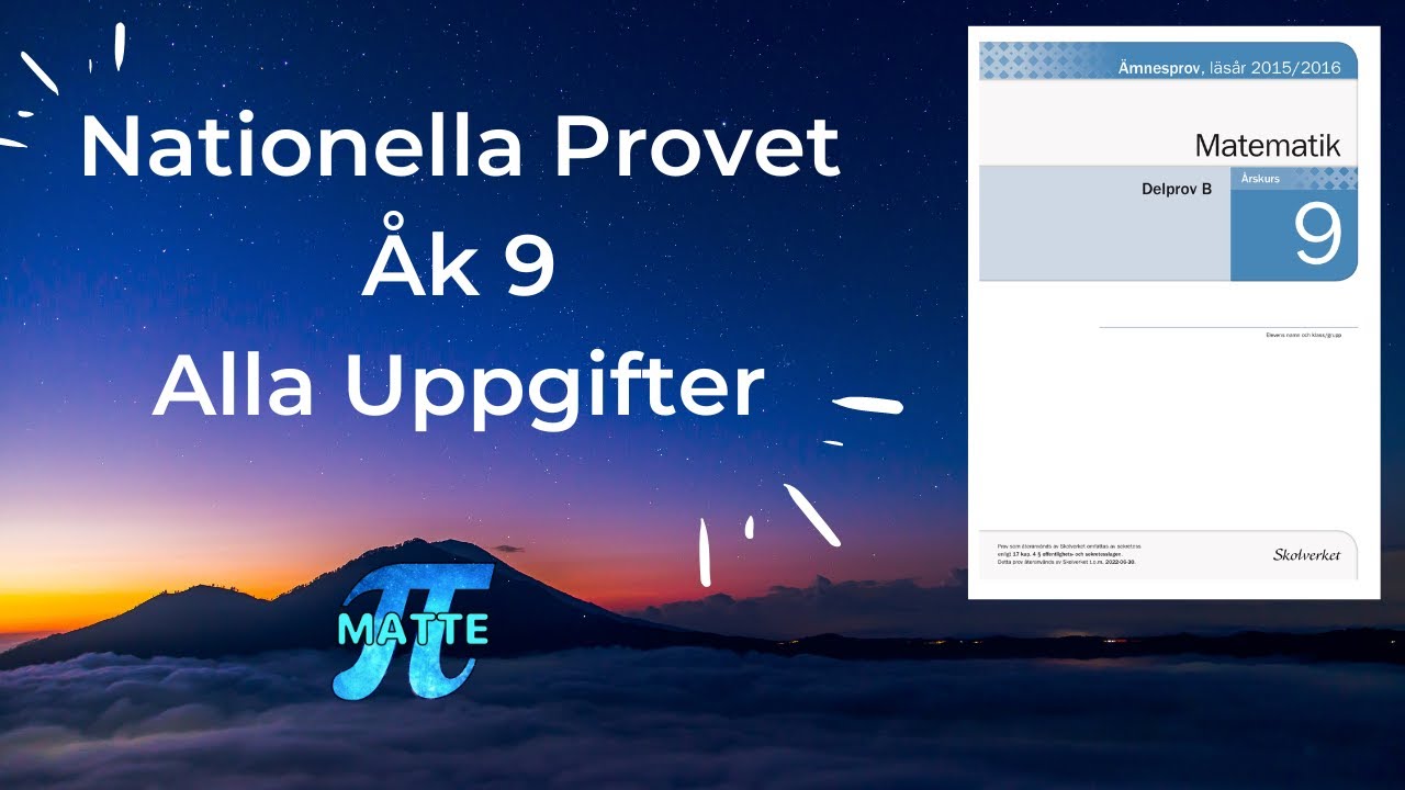 Åk 9 - Nationella Provet - ALLA UPPGIFTER