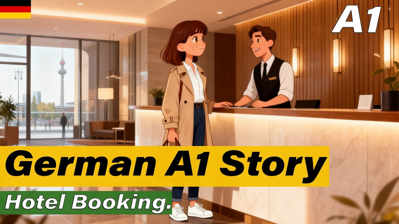 Learn German A1 | Easy German Story | Hotel Booking |