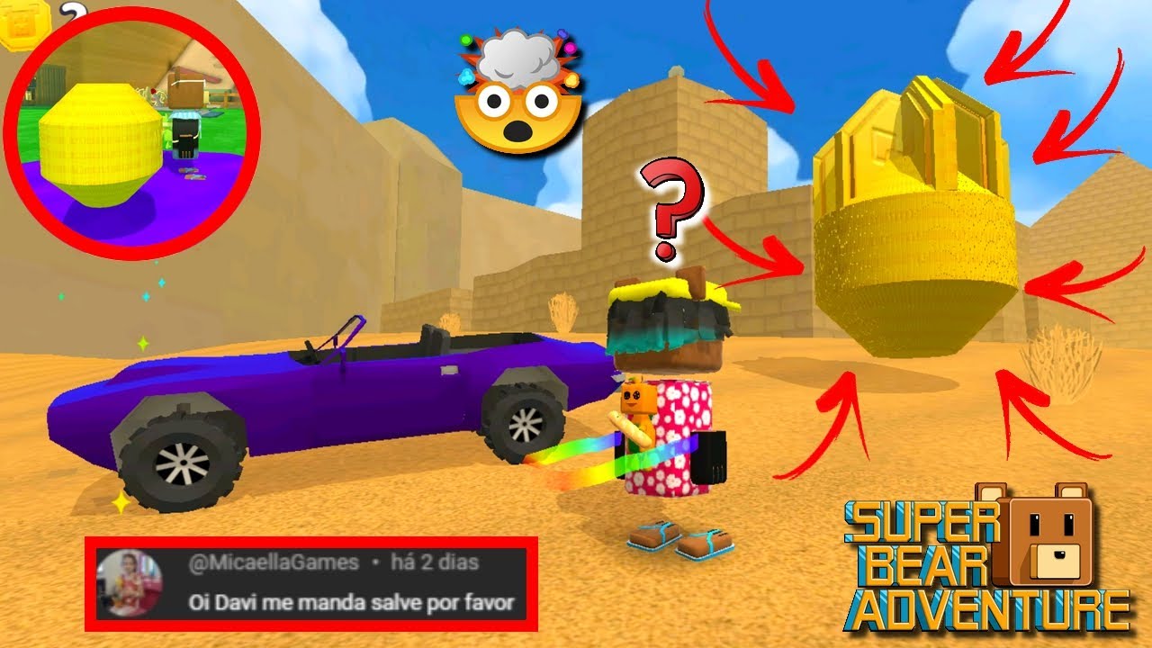 Jogo do urso🔴EM BUSCA DO DIAMANTE DOURADO😱MUITO RARO🔴 JOGO DO SALVE, super bear adventure, historia