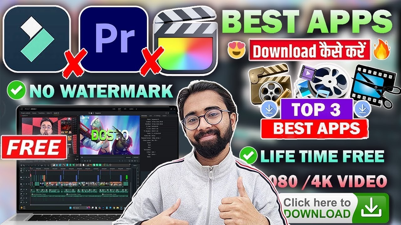 Top 3 Best Free Professional Video Editing Software 2026 ||Pc/Laptop| No Watermark| All Editing Tool