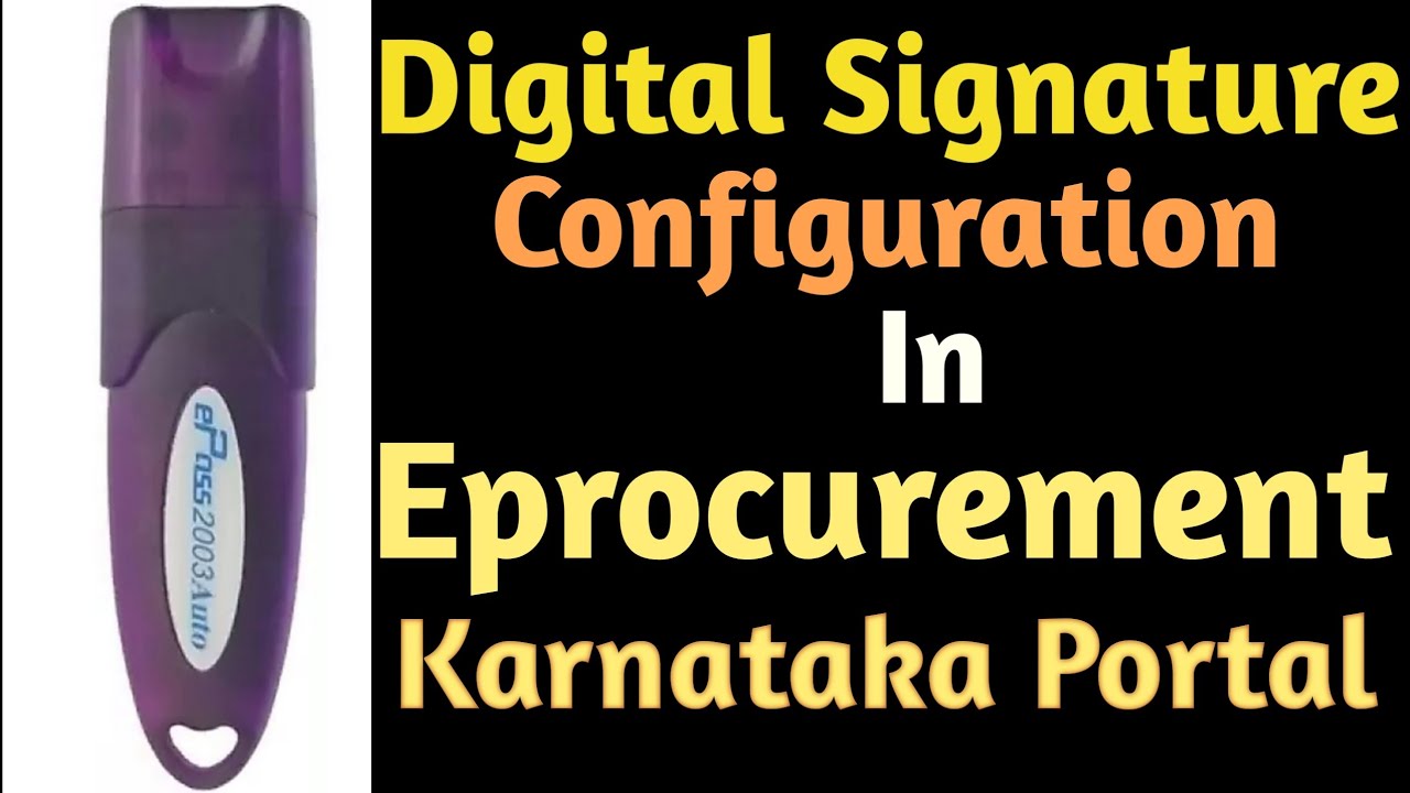Digital Signature Configuration to Eprocurement Karnataka Portal #digitalsignature #dsc #tender