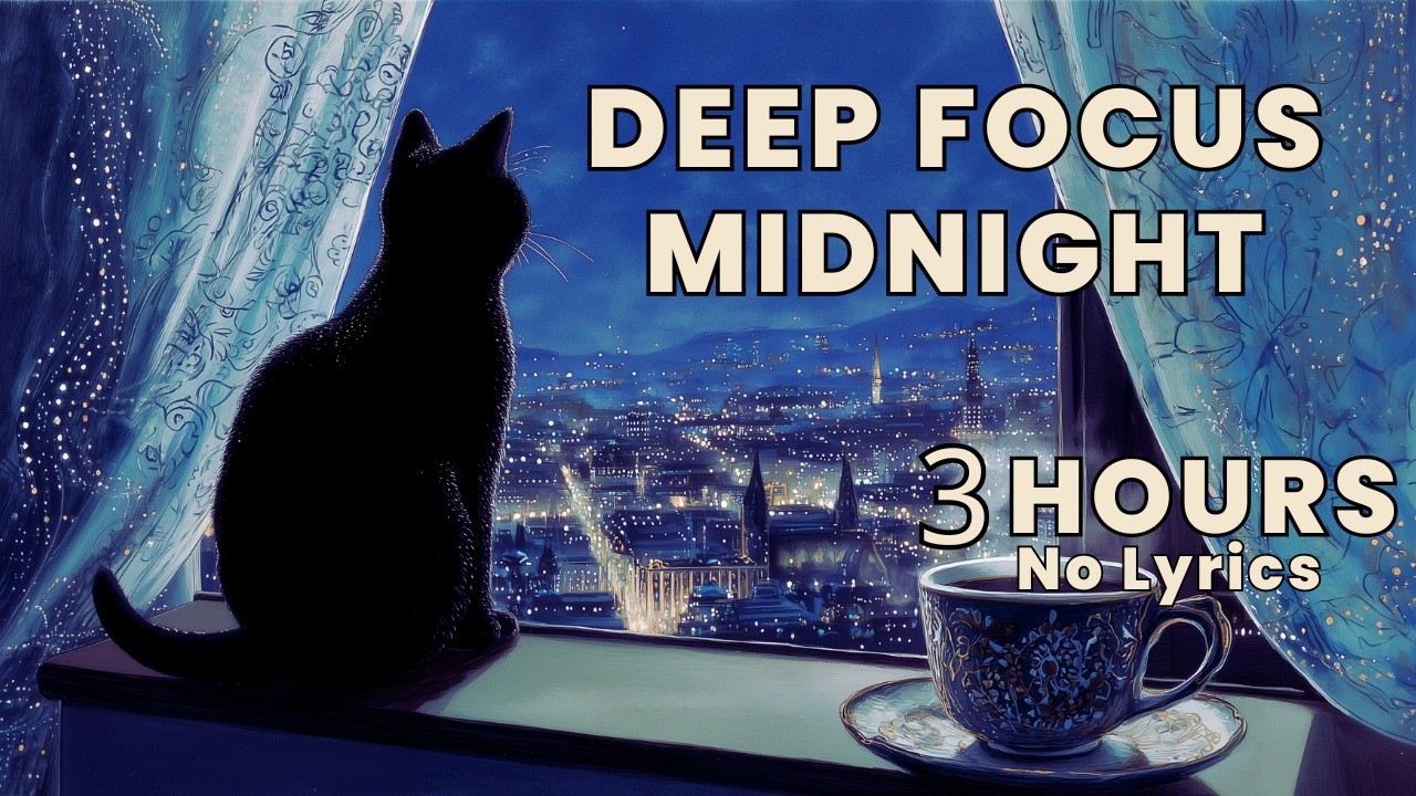 Midnight Piano Jazz for Deep Work 🎹 Focus Music for Late Night Productivity (3 Hours) [2h 48m]