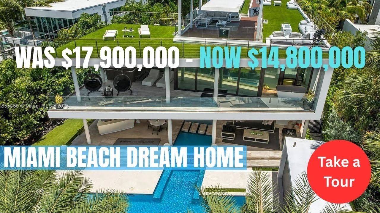 A $15M Miami Beach Waterfront Masterpiece | Miami Beach Real Estate Luxury Home (Price Drop!)