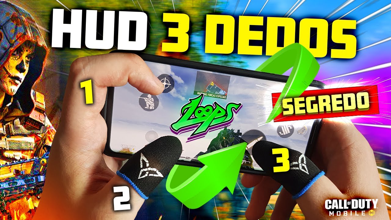 a MELHOR HUD de 3 DEDOS de PRÓ para MIRA BOA e MOVIMENTAÇÃO! DICAS e TRUQUES p/ MELHORAR COD MOBILE