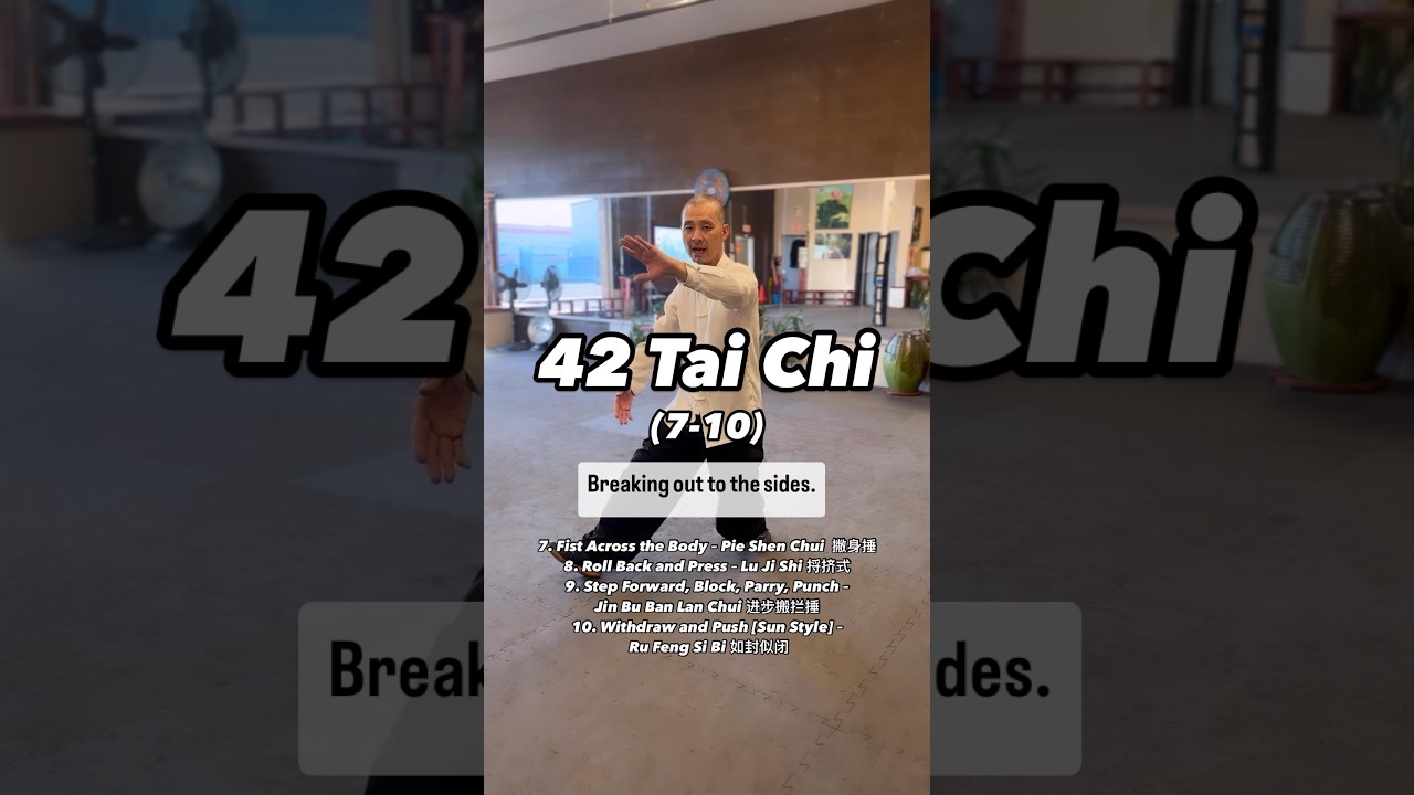 42 Tai Chi voice guide coaching No. 7-10 #taichi #wushu #kungfu #qigong  #chinesemartialarts #武术