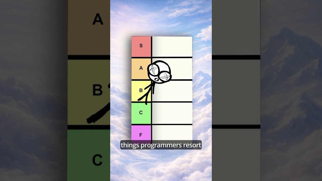 Tier List Of Things Programmers Resort To When Their Code Breaks #coding  #programming