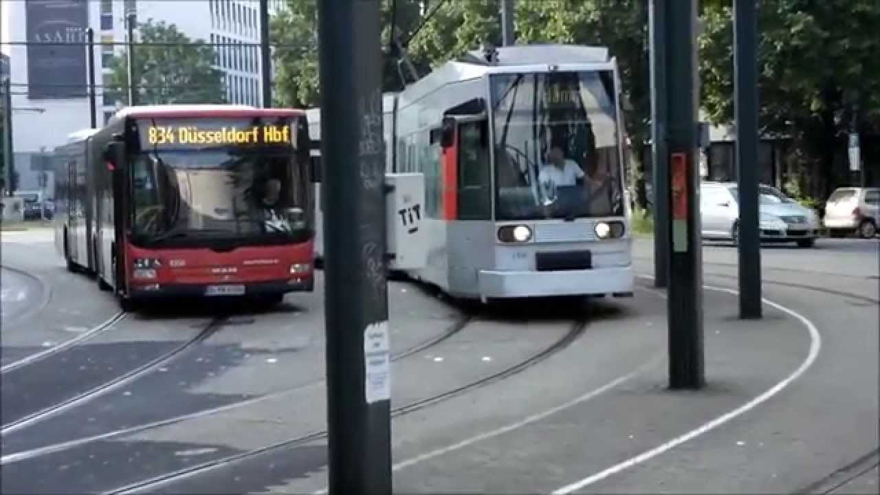 Straßenbahn und Busse Düsseldorf Gleisbauarbeiten auf der 708 Teil 4, am Düsseldorfer Hauptbahnhof