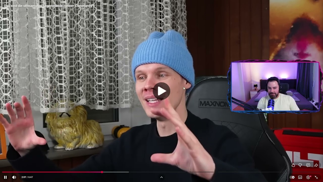 unsympathischTV ..Das sind die seltsamsten Gegenst&auml;nde meiner Community.. Reaktion von HaltlosTv