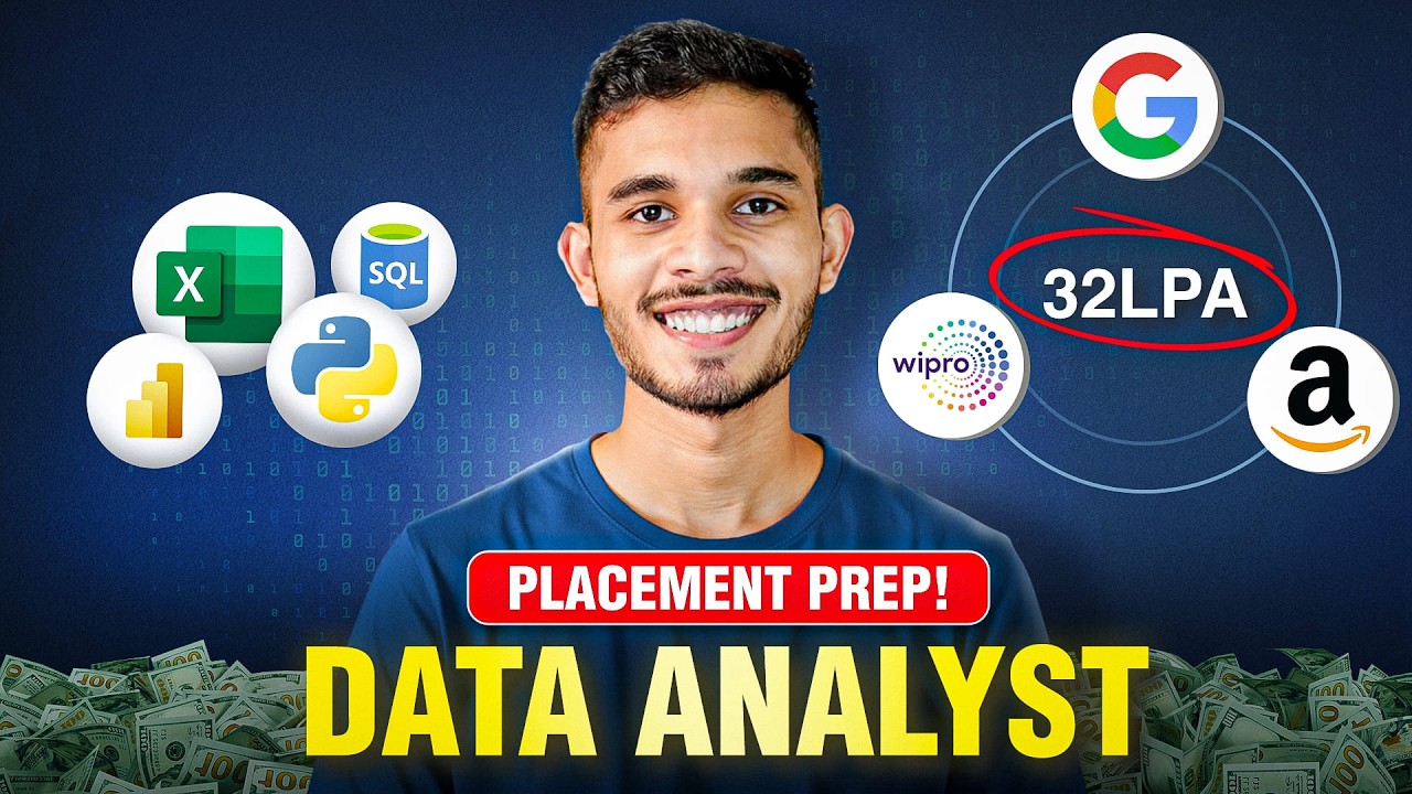 Crack Data Analyst Interviews - Skills, Projects & 32 LPA Roadmap [2025 Guide] | Sagar Chouksey