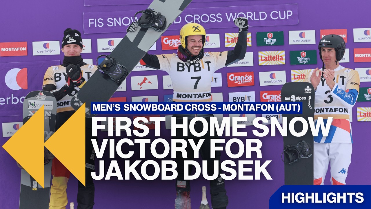 The Austrian crowd erupts as Dusek marks comeback with victory | Highlights | FIS Snowboard