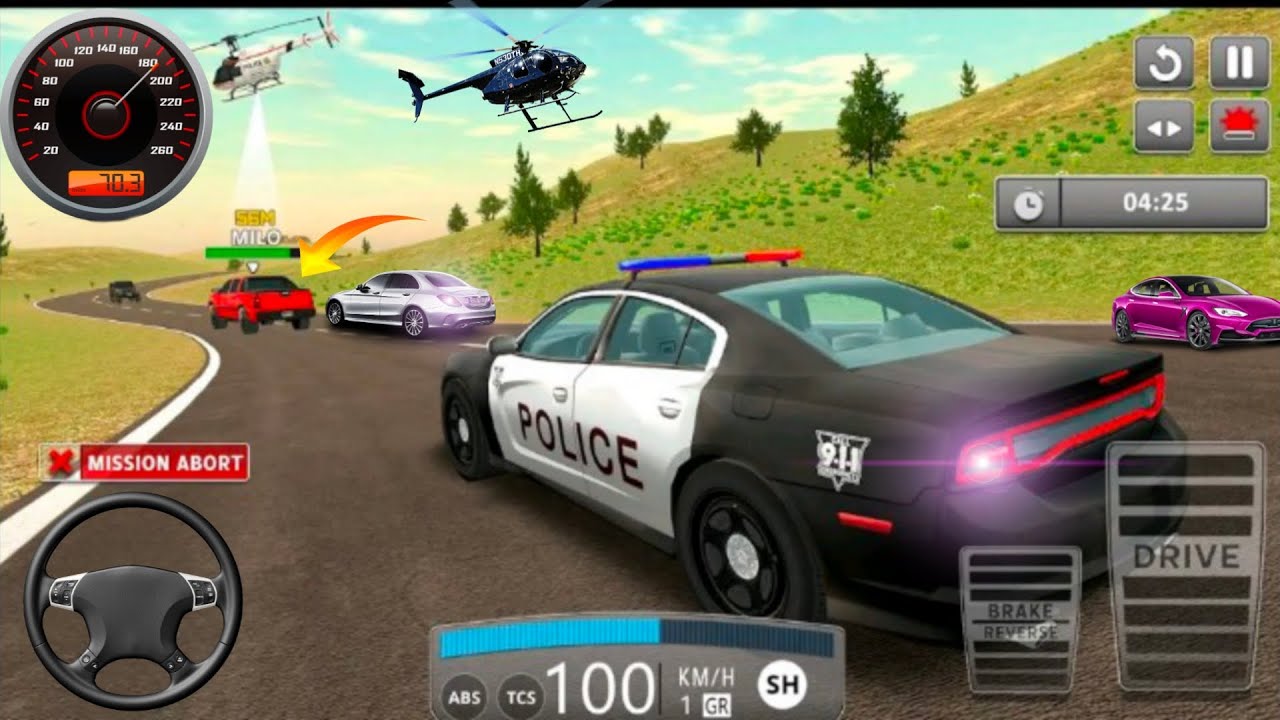 Police Car Chase Simulator 3D Game - Real Cop Cars Driving Simulator 2025 - Android Gameplay 