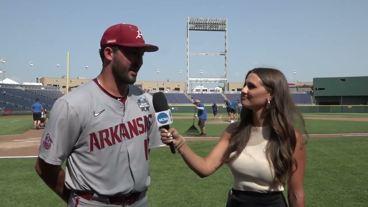 Connor Noland&rsquo;s Postgame Interview after Arkansas Defeated Stanford 17-2 in the College World Series