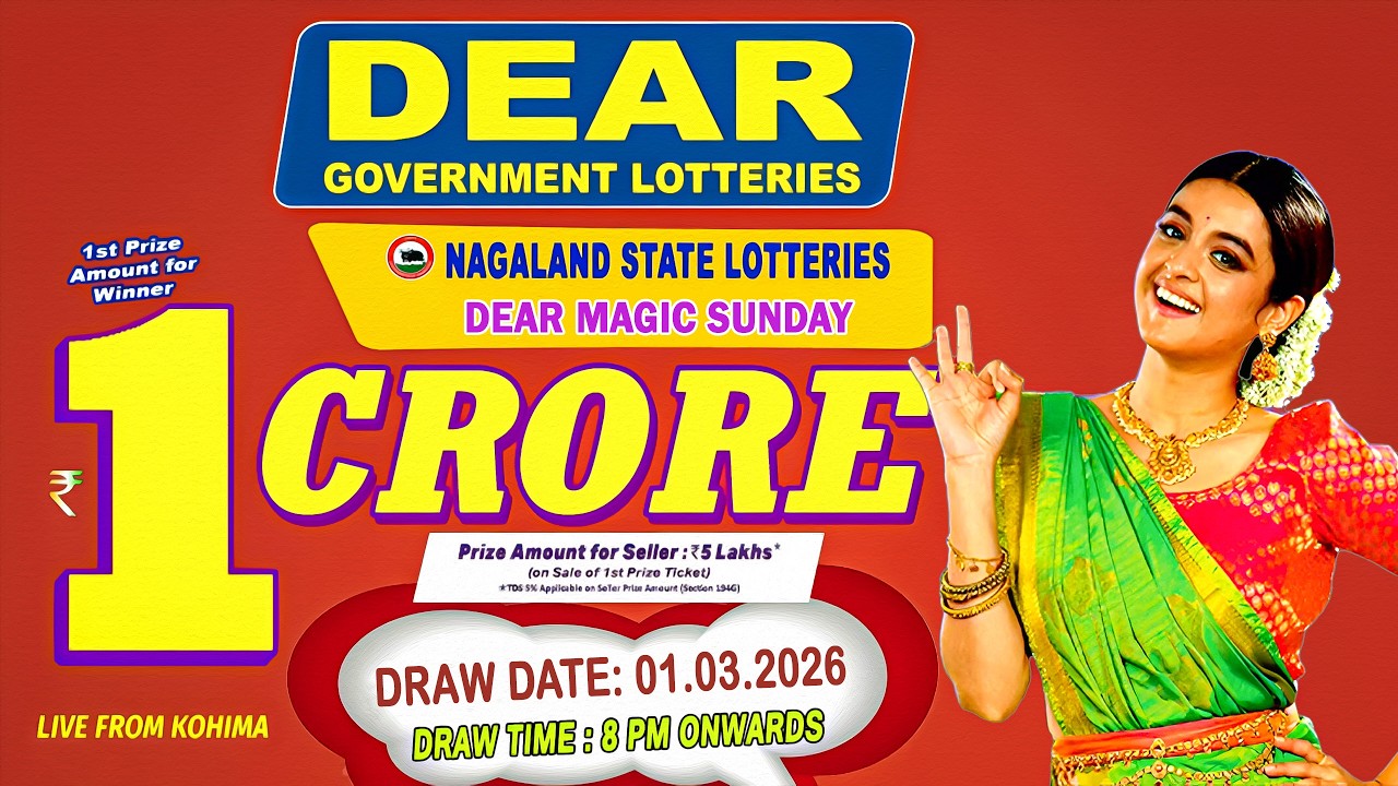 LIVE: DEAR LOTTERY LIVE 8PM TODAY 01.03.2026 | NAGALAND LOTTERY SAMBAD LIVE DRAW