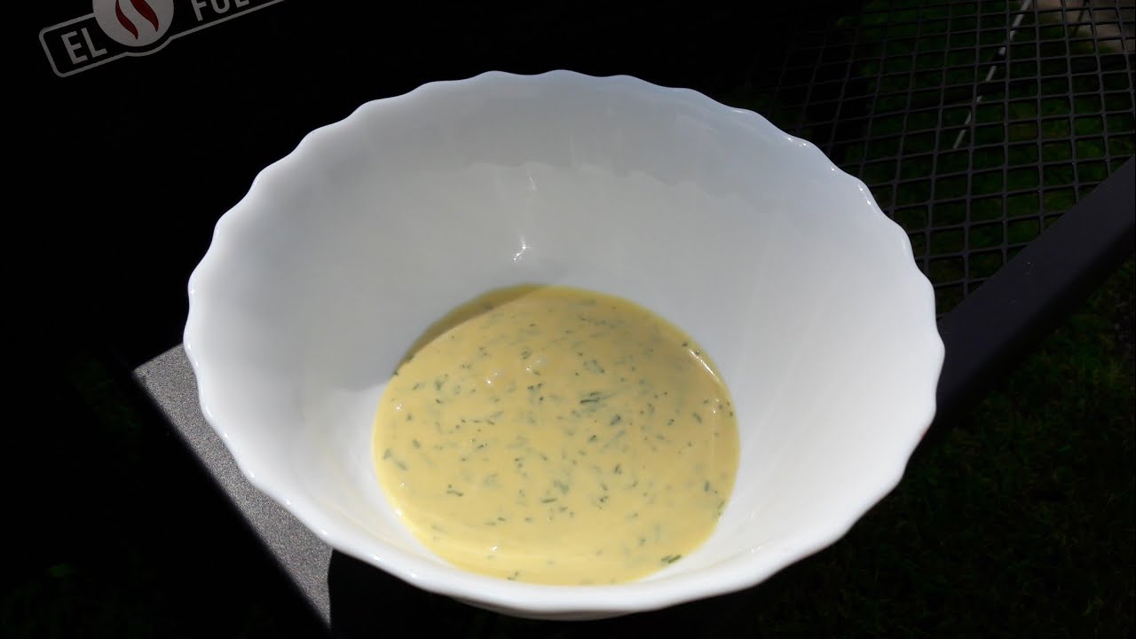 Honig Senf Sauce mit frischen Dill