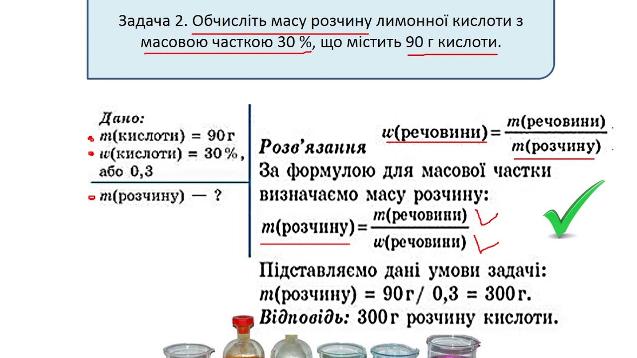 розчини   задачі