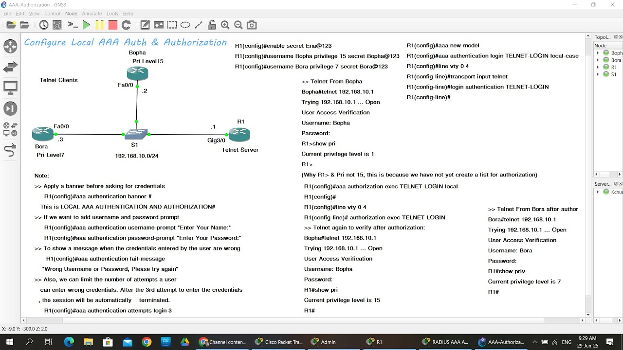Local AAA Authentication & Authorization