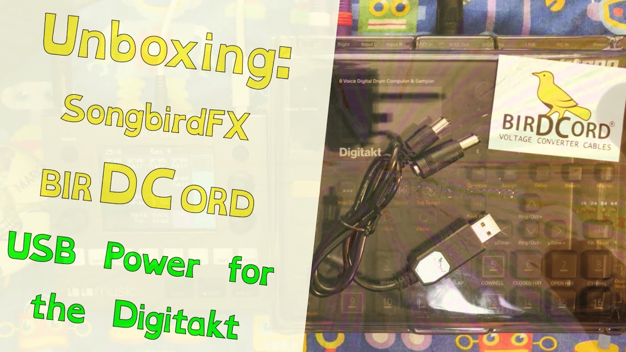 Elektron Digitakt on Battery Power ⟿ Unboxing the SongbirdFX BirDCord